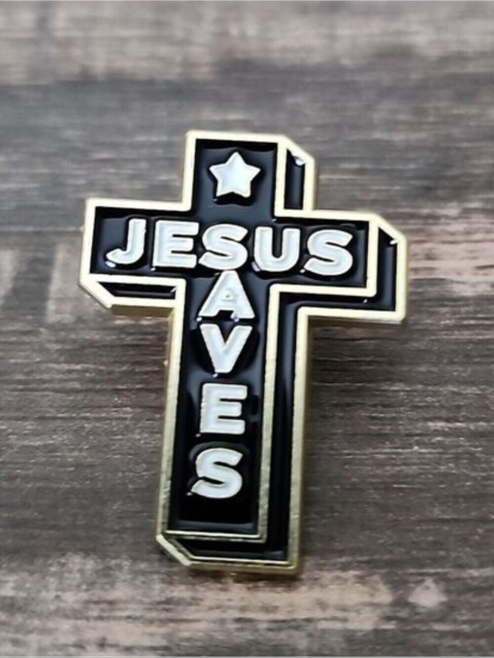 Jesus Saves CROSS pin